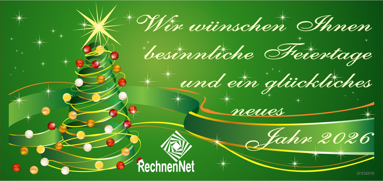 RechnenNet Weihnachtskarte 2025