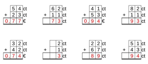 10_52 Rechnen Addition Euro-Cent Komma
