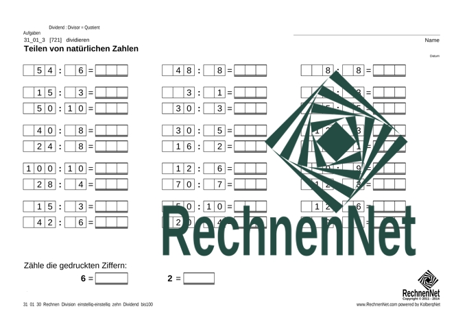31_01_3 Rechnen Division einstellig-einstellig zehn_Dividend_bis100