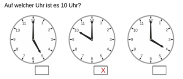 71_10 Analoge-Uhr 12-Stunden Uhrzeit ankreuzen