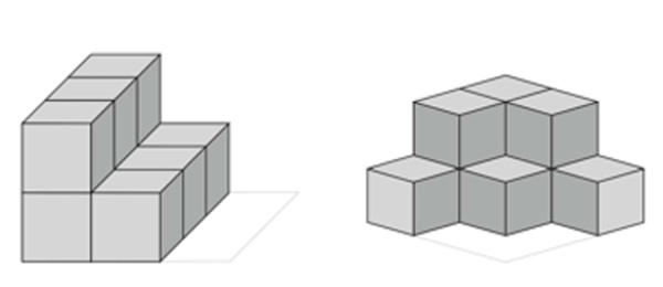 80_32 Geometrie Würfel Bauplan 3x3x2