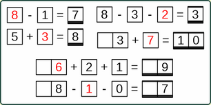 22_47 Addition Subtraktion Lücke einstellig