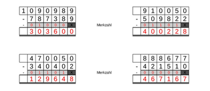 11_19 Subtraktion Merkzahl sechsstellig