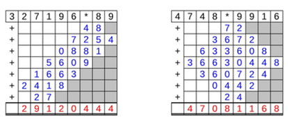 30_38 Multiplikation Rattenschwanz-kurz achtstellig