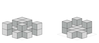 80_42 Geometrie Würfel Bauplan 4x4x2