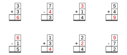 12_31 Addition Subtraktion Lücke einstellig