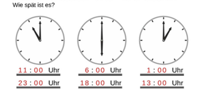 74_12 Analoge-Uhr 24-Stunden Uhrzeit ohne Ziffern