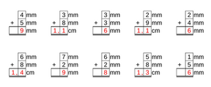 10_61 Rechnen Addition cm-mm Komma