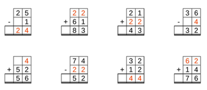 12_32 Addition Subtraktion Lücke zweistellig