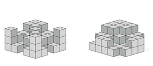 80_53 Geometrie Würfel Bauplan 5x5x3