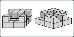 84_42 Geometrie Würfel Bauplan 4x4x2